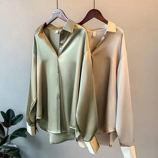 Blouse oversize décontractée femme | Manches longues