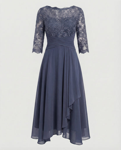 Robe de soirée midi pour femmes | Manches 3/4