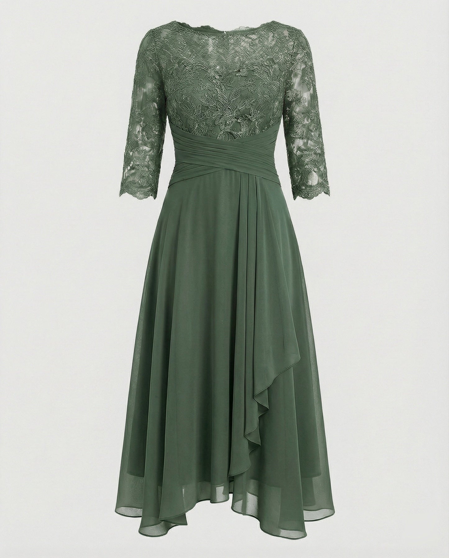 Robe de soirée midi pour femmes | Manches 3/4