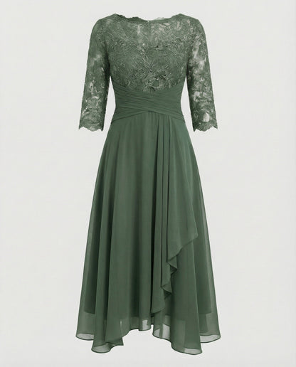 Robe de soirée midi pour femmes | Manches 3/4