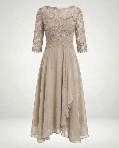 Robe de soirée midi pour femmes | Manches 3/4