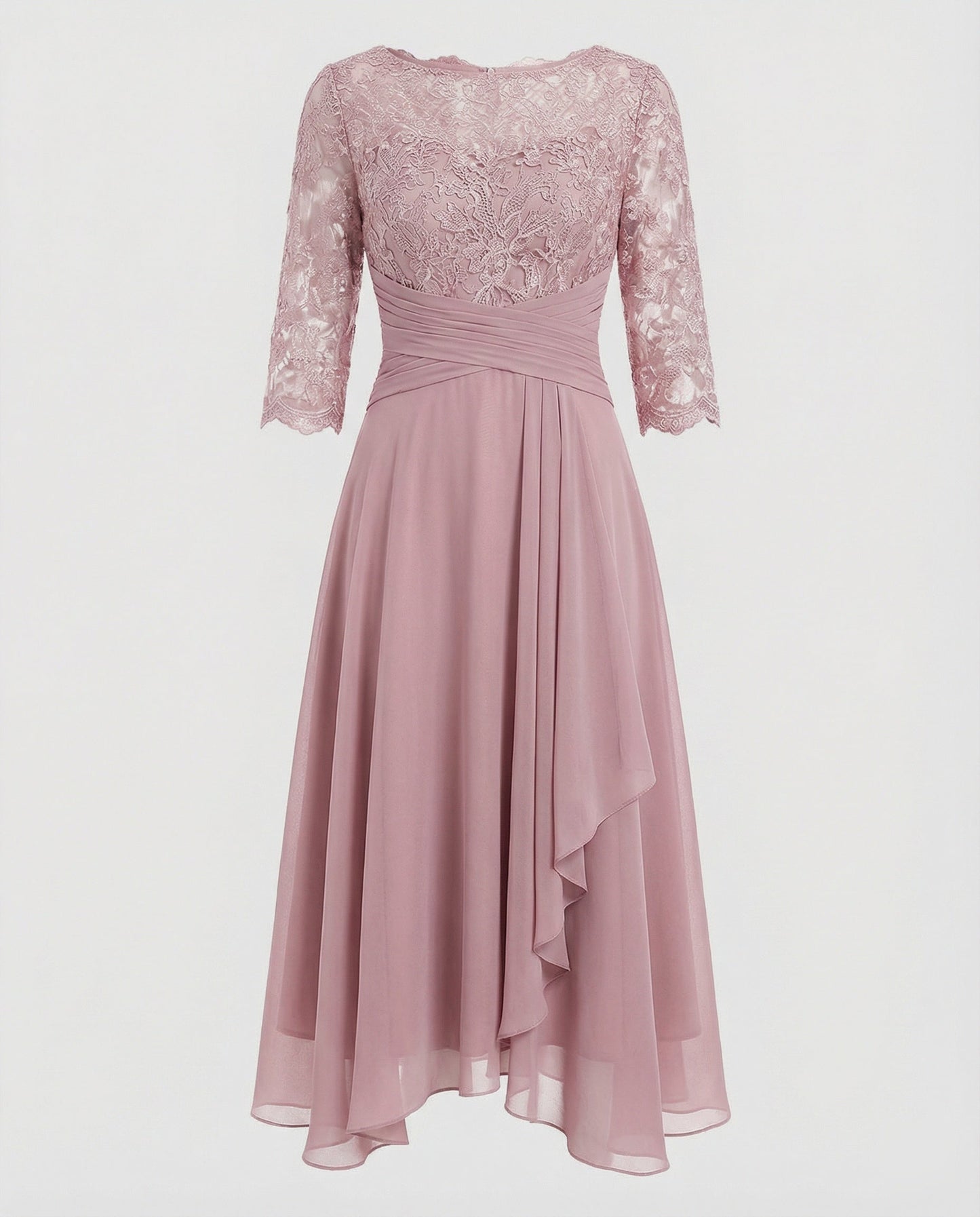 Robe de soirée midi pour femmes | Manches 3/4