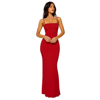 Women's Square Neck Evening Dress | Maxi