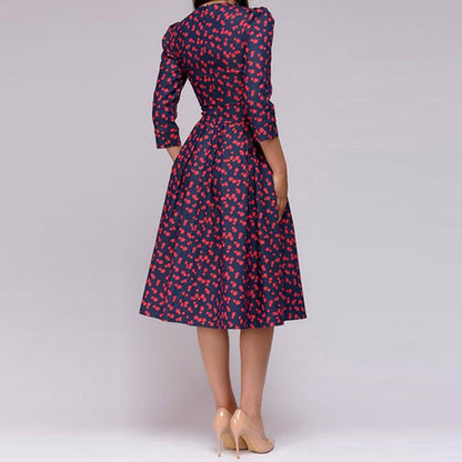 Robe invitée mariage femme imprimé floral | midi