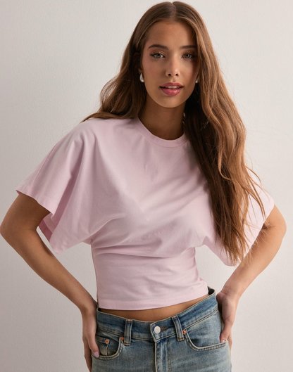 T-shirt court décontracté femme | Col rond