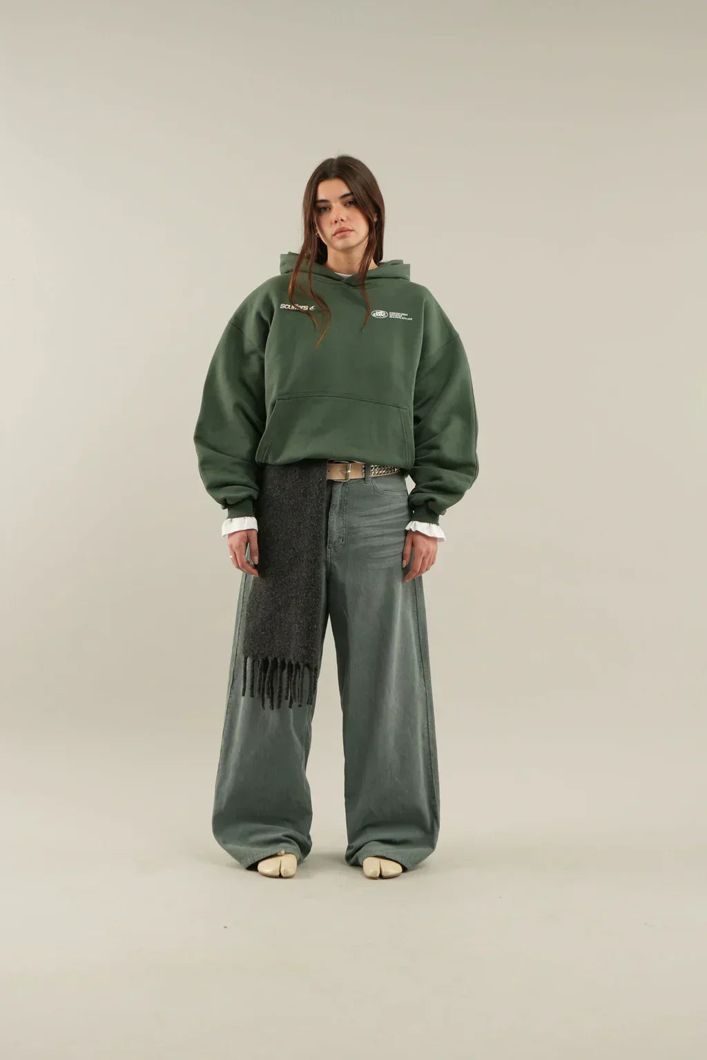 Sweat à capuche imprimé oversize femme