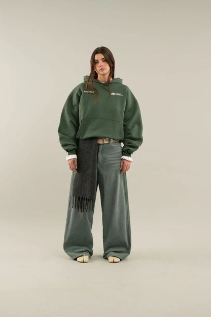 Sweat à capuche imprimé oversize femme
