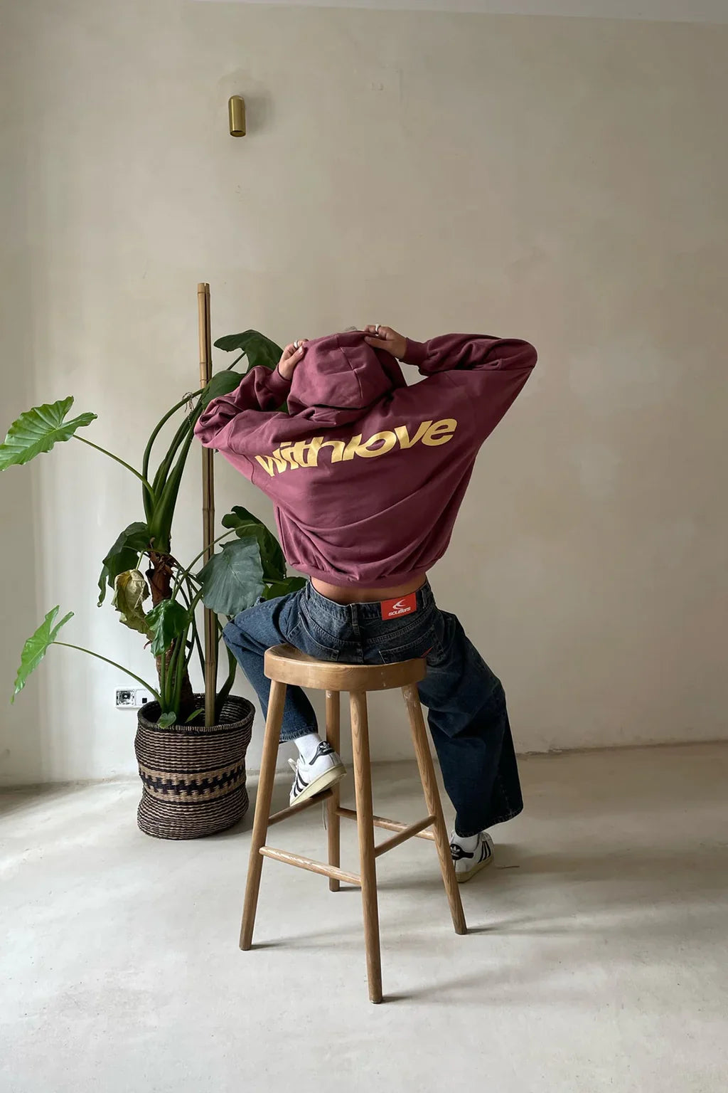 Sweat à capuche imprimé oversize femme