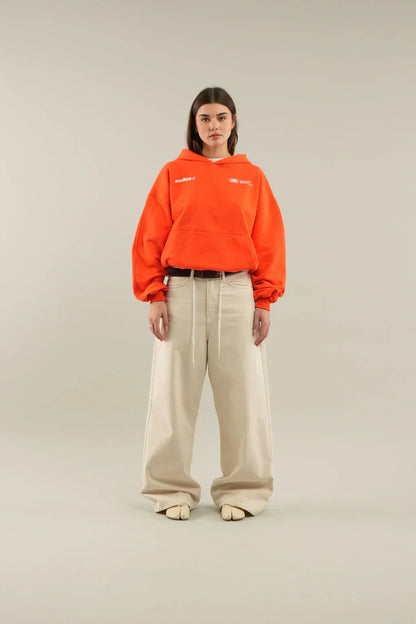 Sweat à capuche imprimé oversize femme