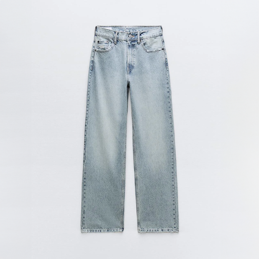 Jean baggy taille haute à jambes larges pour femmes | Décontracté